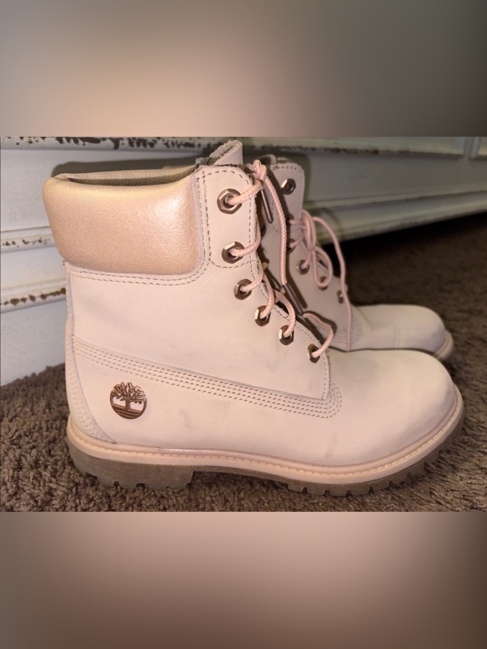 Timberland Women's Pink Blush Lace-Up Boots